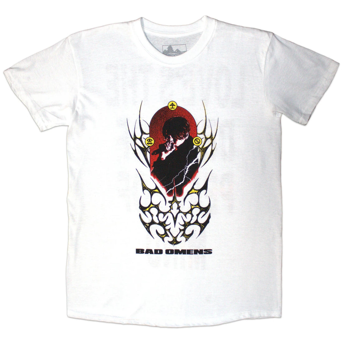 Bad Omens Unisex T-Shirt: The Death Of Peace Of Mind (White) (Back Print)