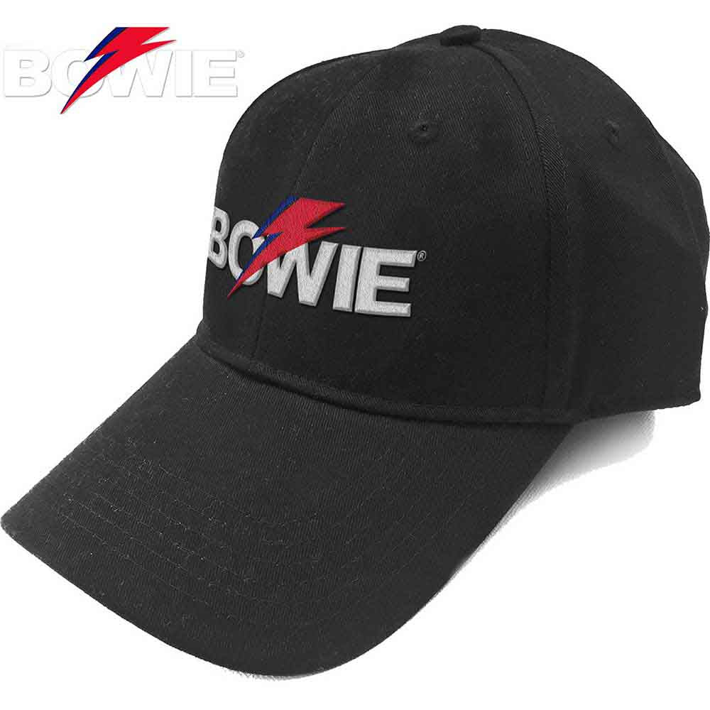 David Bowie Unisex Baseball Cap: Aladdin Sane Bolt Logo (Black) 