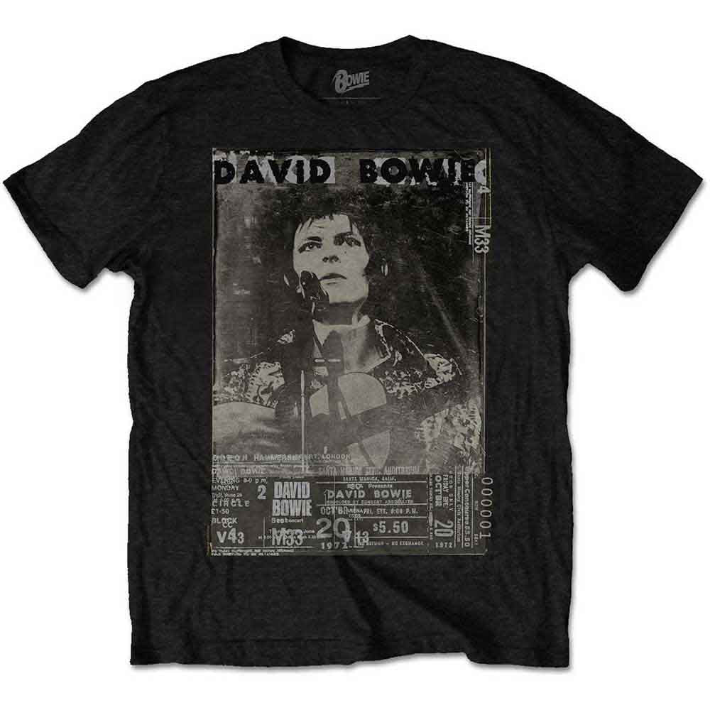 David Bowie Unisex T-Shirt: Ziggy (Black) 