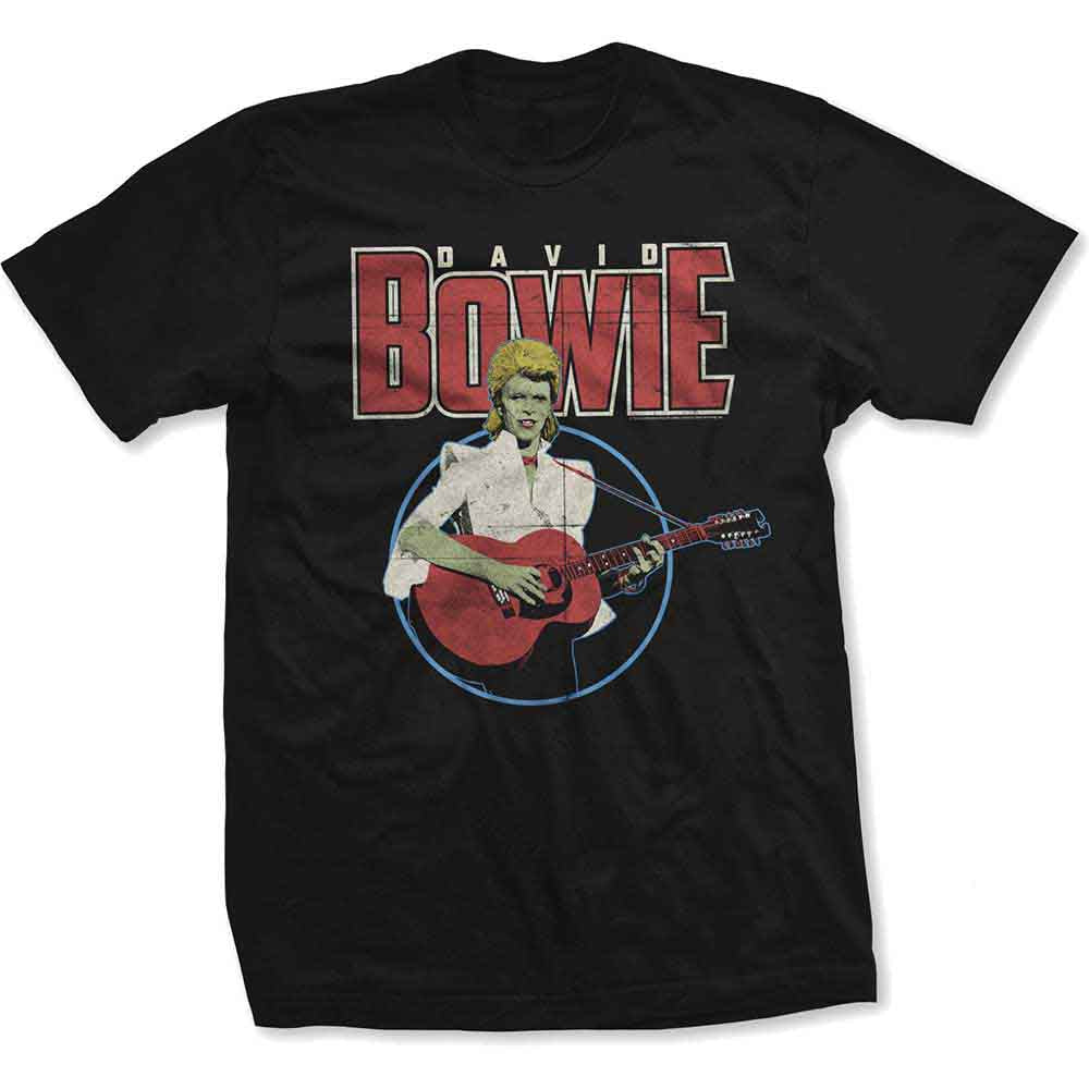 David Bowie Unisex T-Shirt: Acoustic Bootleg (Black) 
