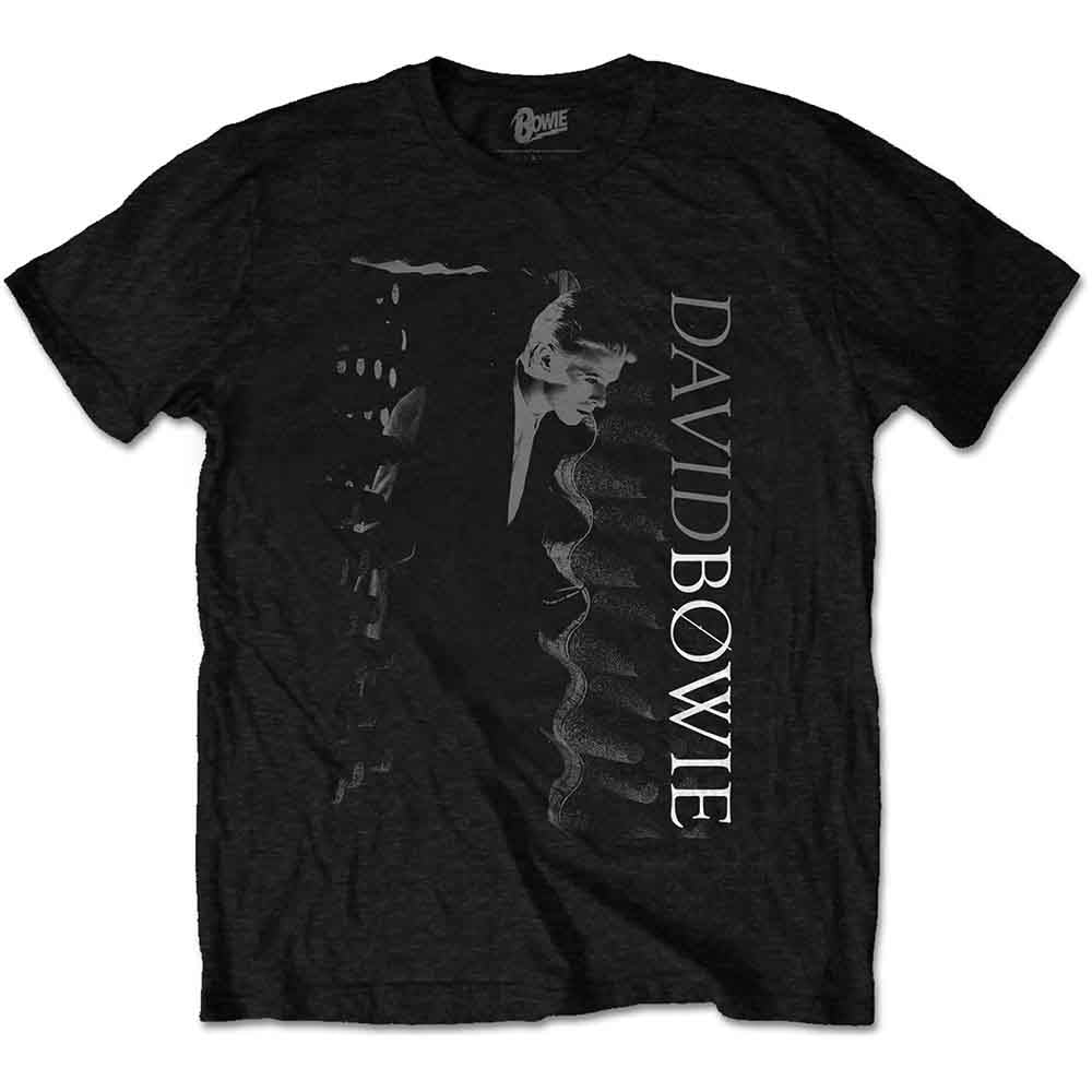David Bowie Unisex T-Shirt: Distorted (Black) 