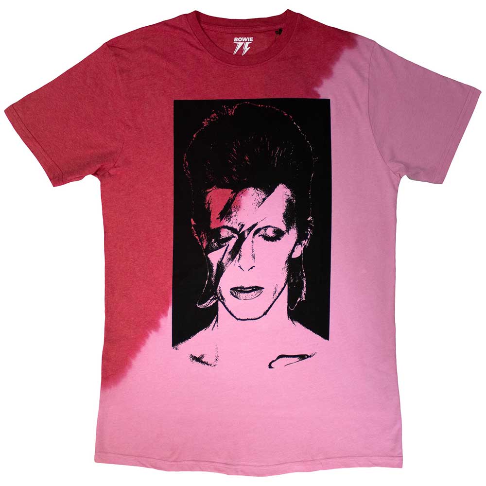 David Bowie Unisex T-Shirt: Aladdin Sane (Red) (Wash Collection) 