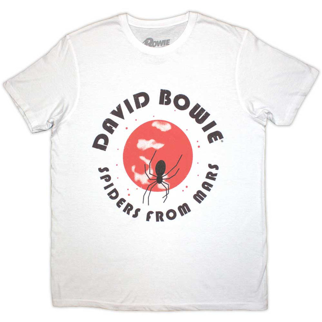 David Bowie Unisex T-Shirt: Spiders From Mars (White)