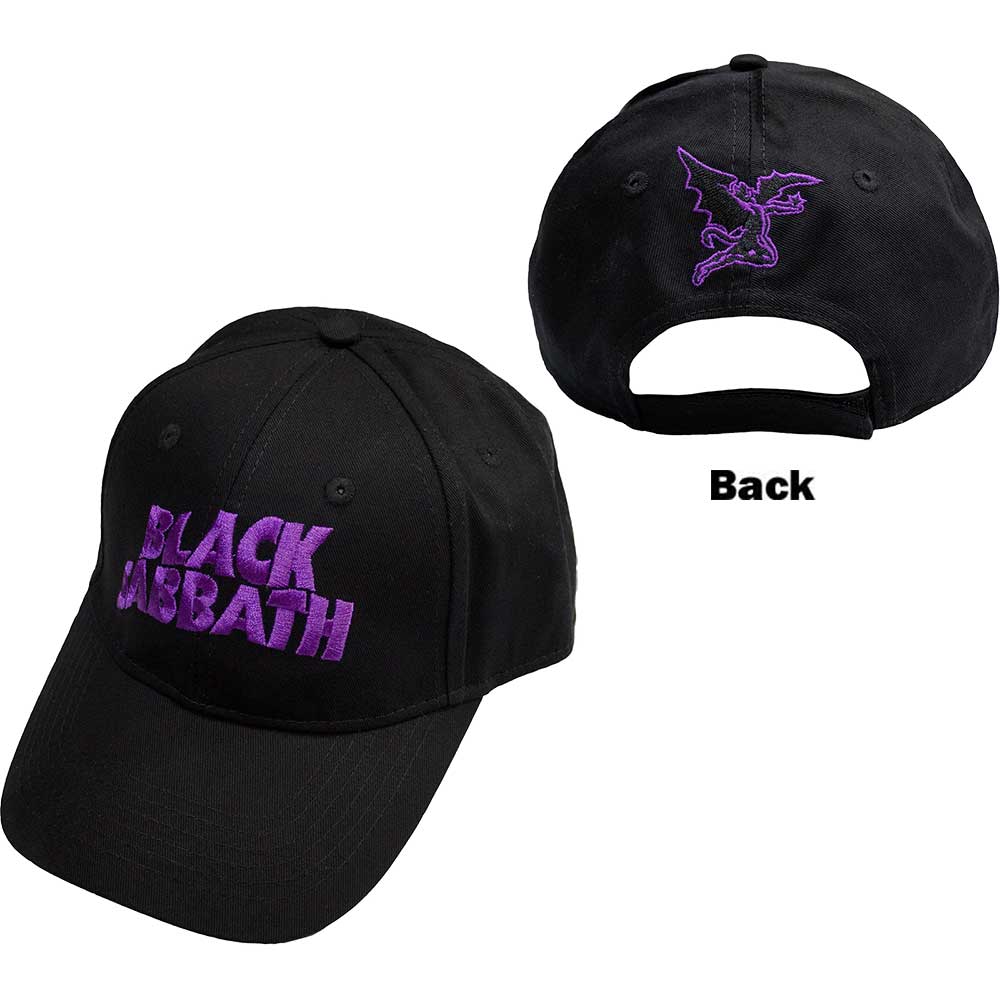 Black Sabbath Unisex Baseball Cap: Demon &amp;amp; Logo (Black)