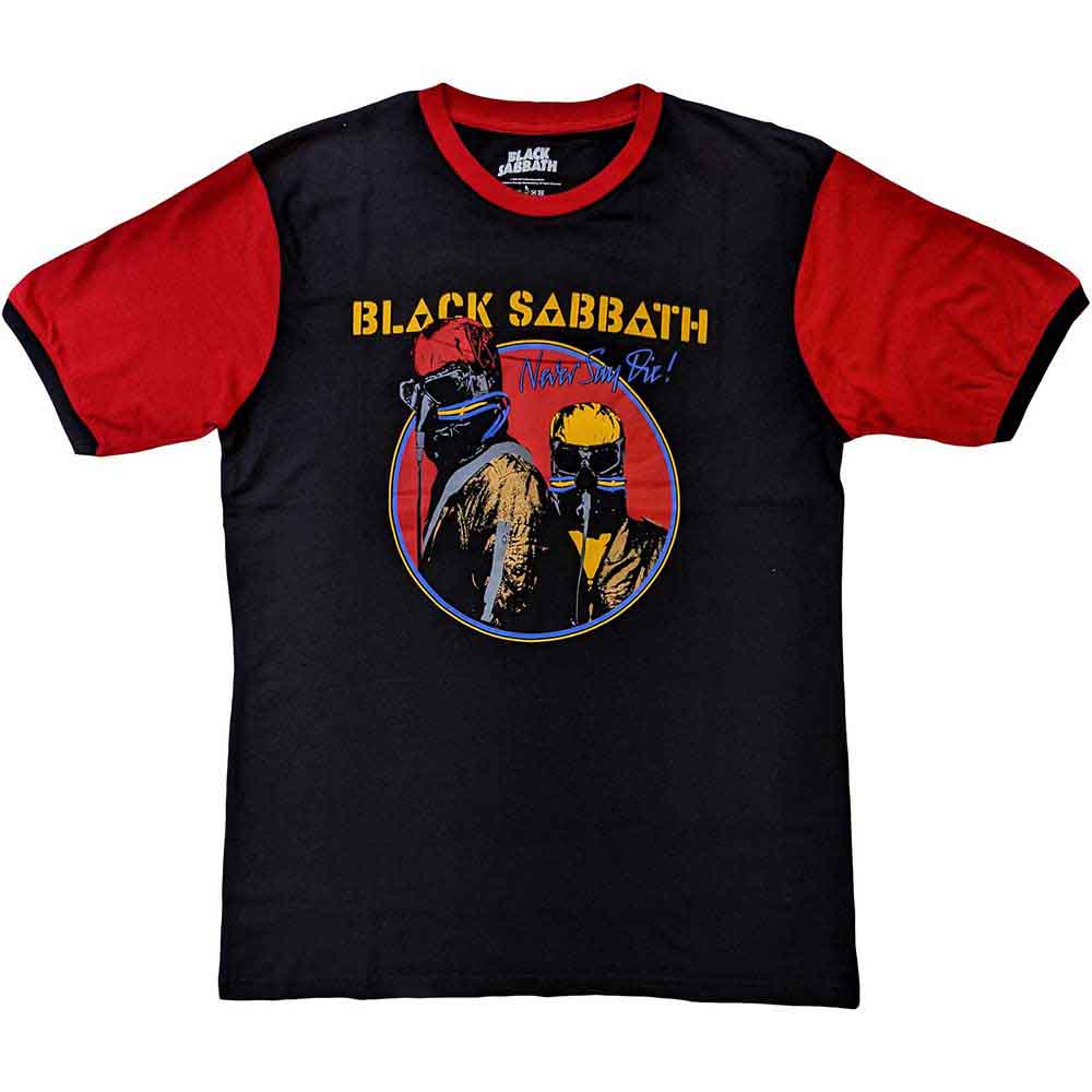 Black Sabbath Unisex Ringer T-Shirt: Never Say Die (Black &amp; Orange)