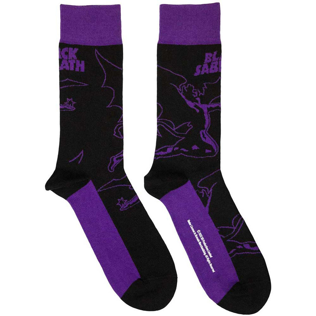 Black Sabbath Unisex Ankle Socks: Logo &amp; Demon (Black) (UK Size 7 - 11)