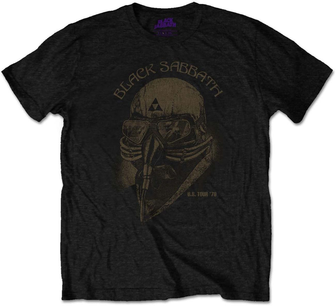 Black Sabbath Unisex T-Shirt: US Tour 1978 Avengers (Black)
