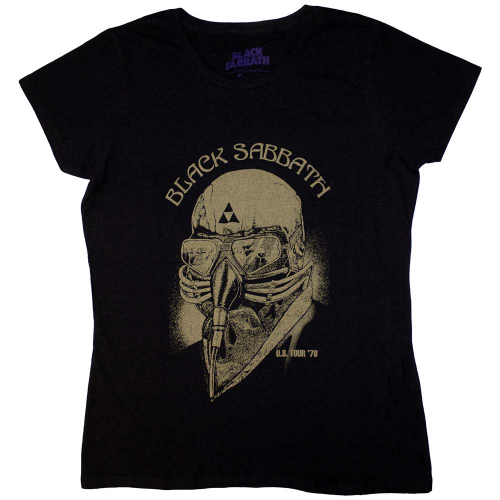 Black Sabbath Unisex T-Shirt: US Tour 1978 Avengers (Black)