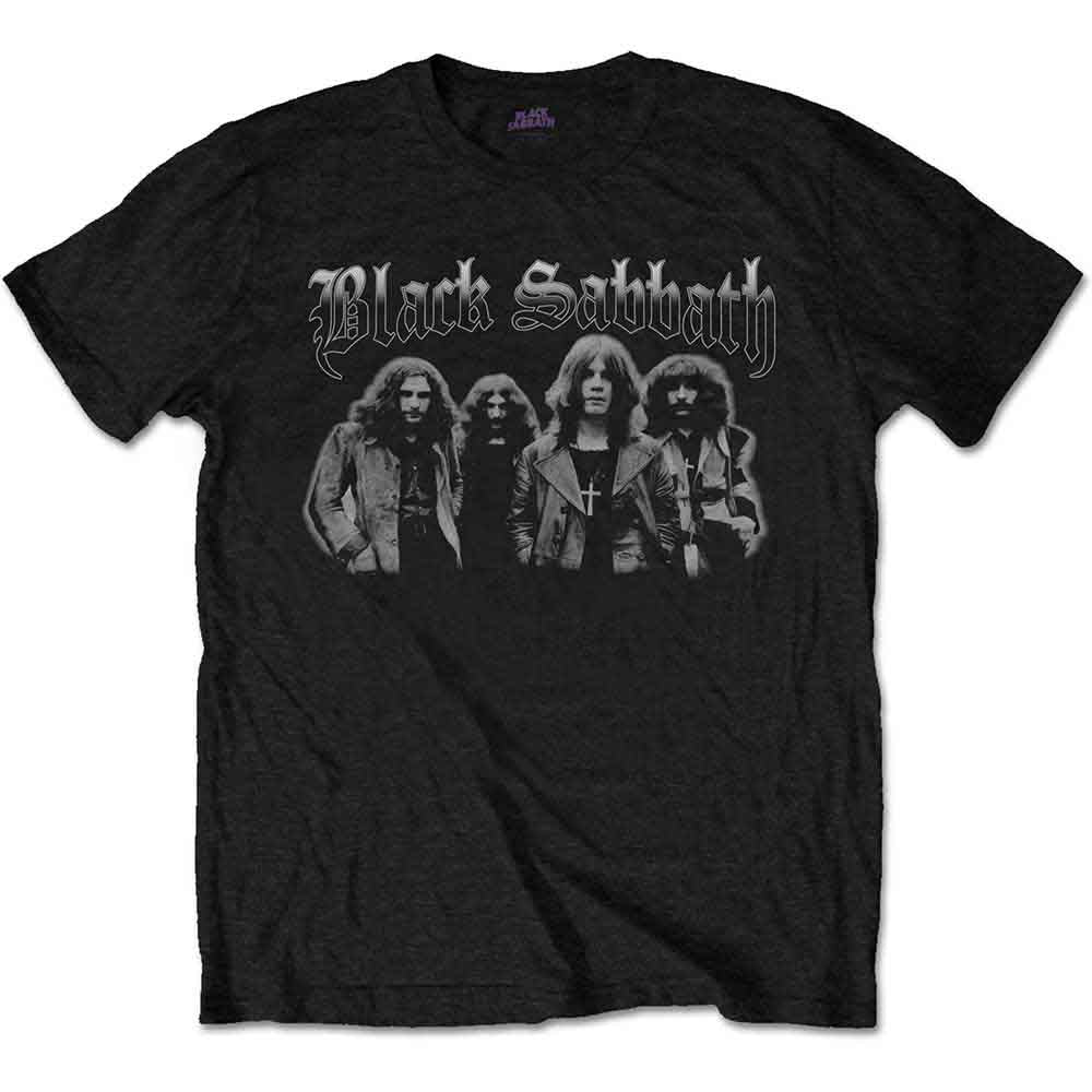 Black Sabbath Unisex T-Shirt: Greyscale Group (Black)