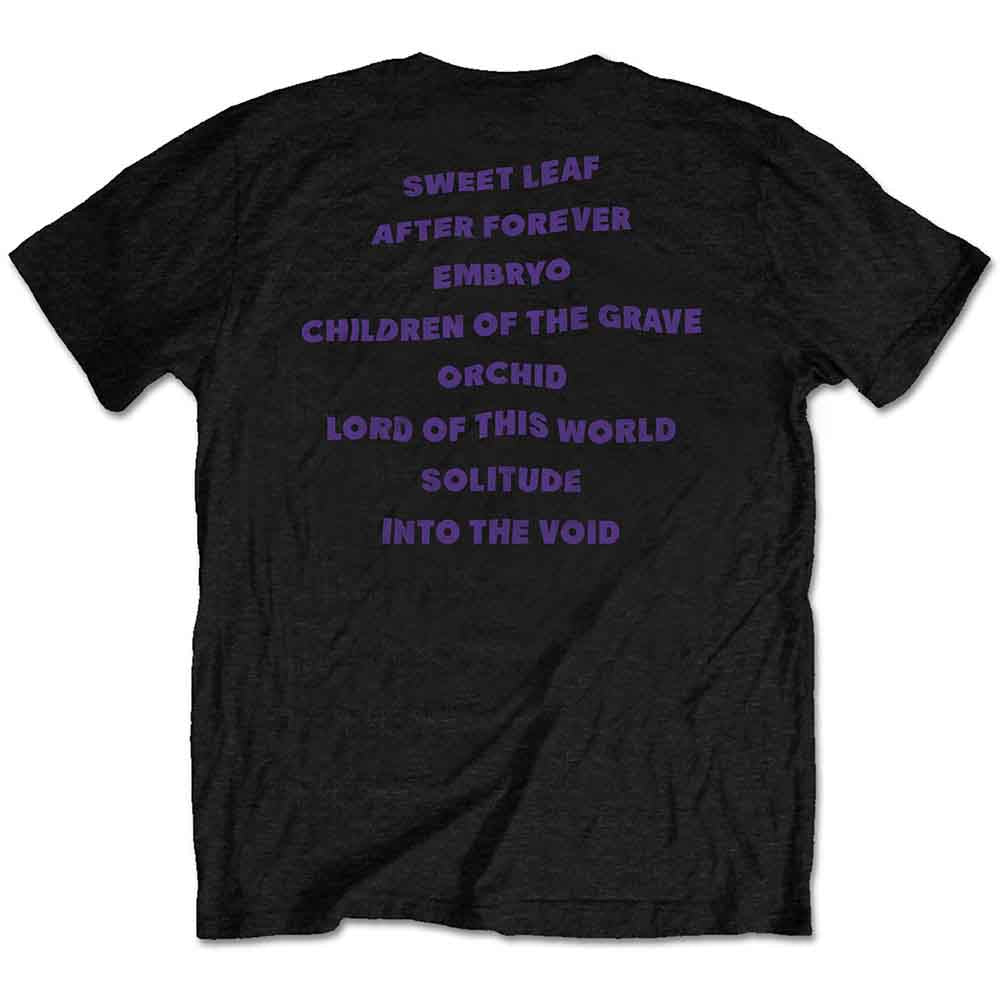 Black Sabbath Unisex T-Shirt: Masters of Reality Album (Black) (Back Print)