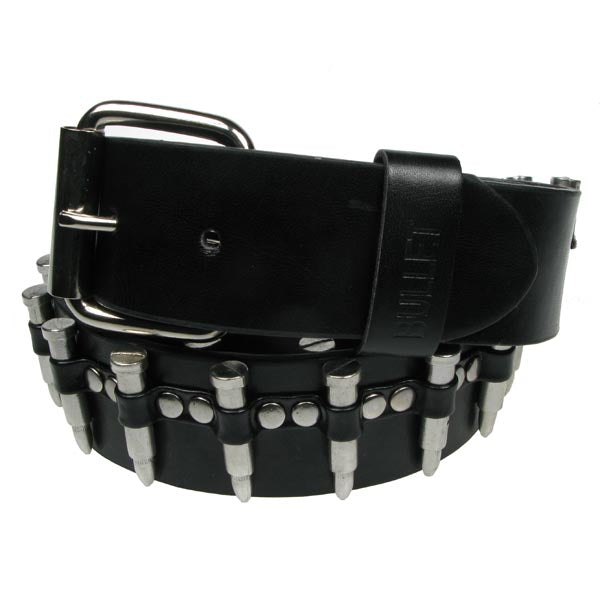 Vegan Leather Belt: Nickel Bullets