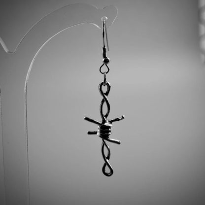 Barbed Wire Twist Earrings