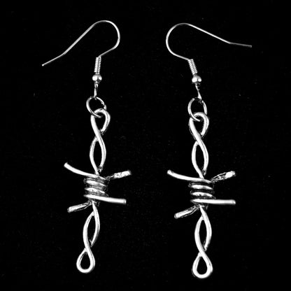 Barbed Wire Twist Earrings