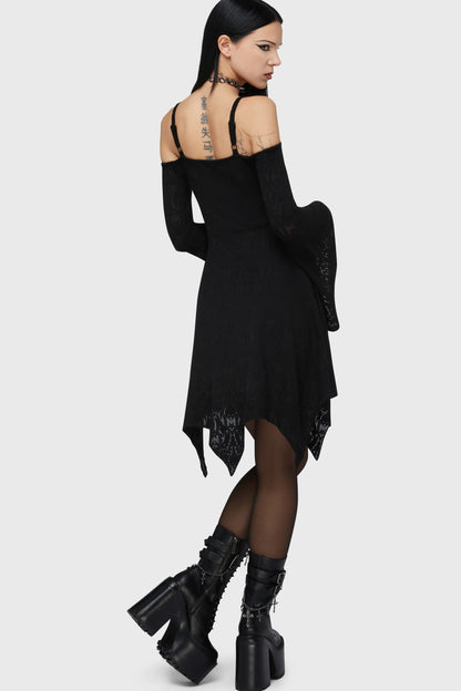 Black Damask Mini Dress (✦ Killstar/Motionless In White)