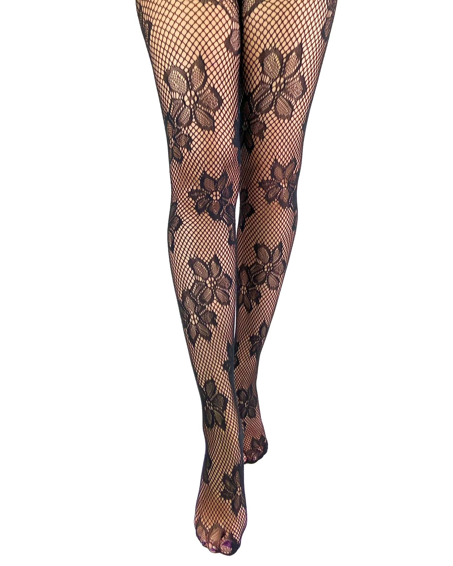 Blossom Net Tights (Black)