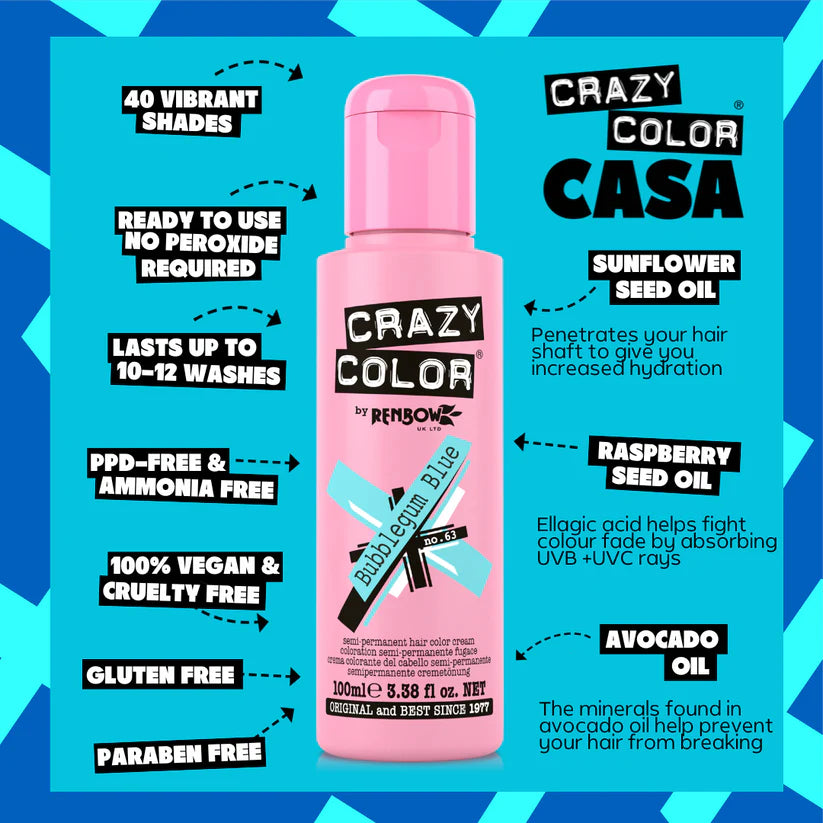 Crazy Color Bubblegum Blue