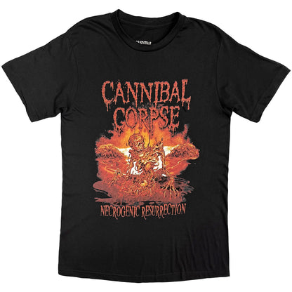 Cannibal Corpse Unisex T-Shirt: Necrogenic Resurrection (Black) (Back Print)