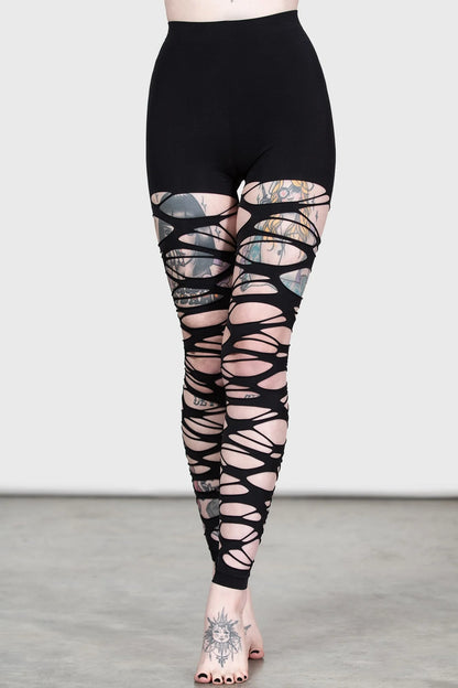 Carved Up Slashed Tights (✦ Killstar)