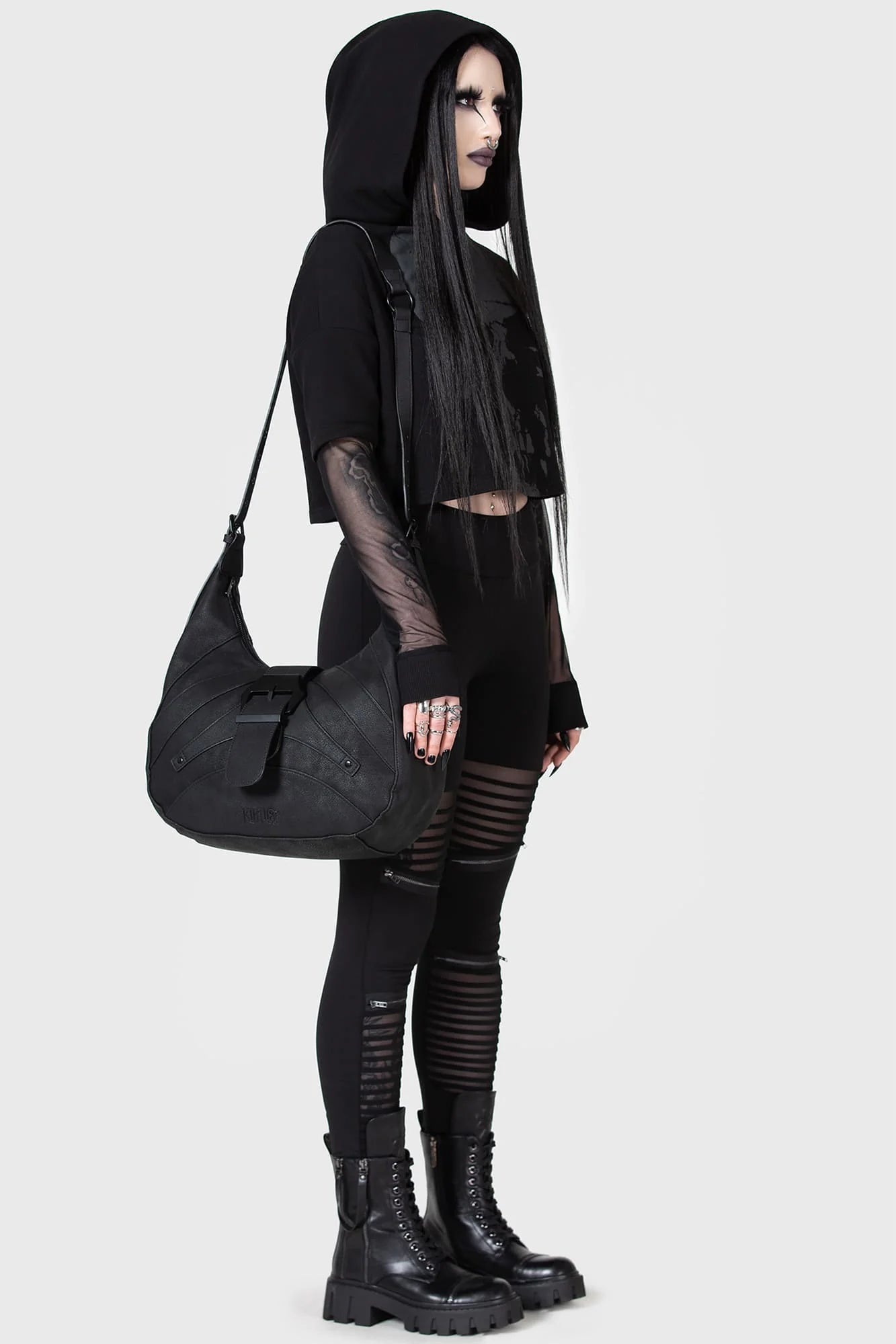 Chilled Bone Crop Hoodie (✦ Killstar)