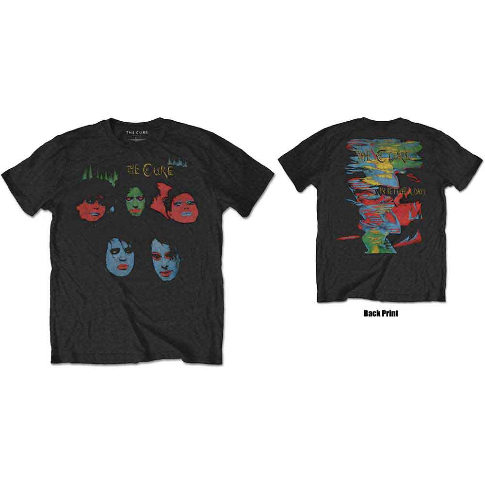 The Cure Unisex T-Shirt: In Between Days (Black) (Back Print)