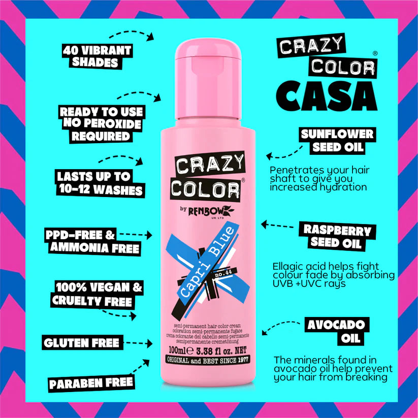 Crazy Color Capri Blue