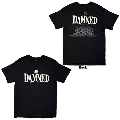 The Damned Unisex T-Shirt: Logo EU Tour Summer 25 (Black) (Back Print) (Ex-Tour)