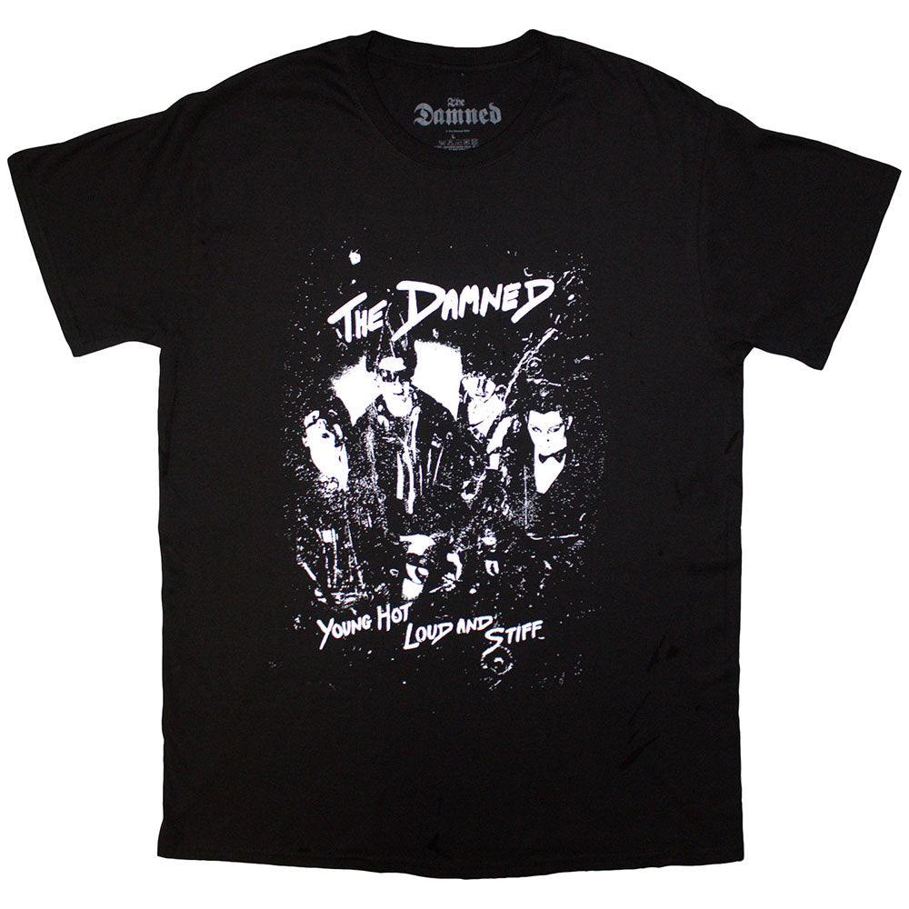 The Damned Unisex T-Shirt: Young Hot Loud &amp; Stiff (Black)