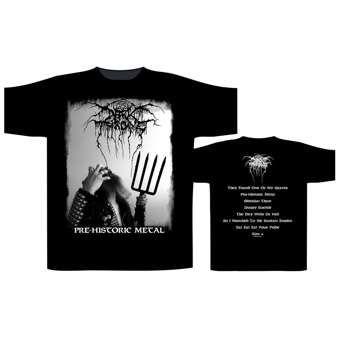 Darkthrone Unisex T-Shirt: Pre-Historic Metal (Black) (Back Print)