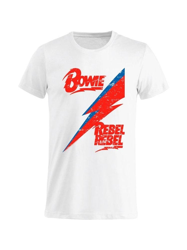David Bowie Unisex T-Shirt: Rebel Rebel White)