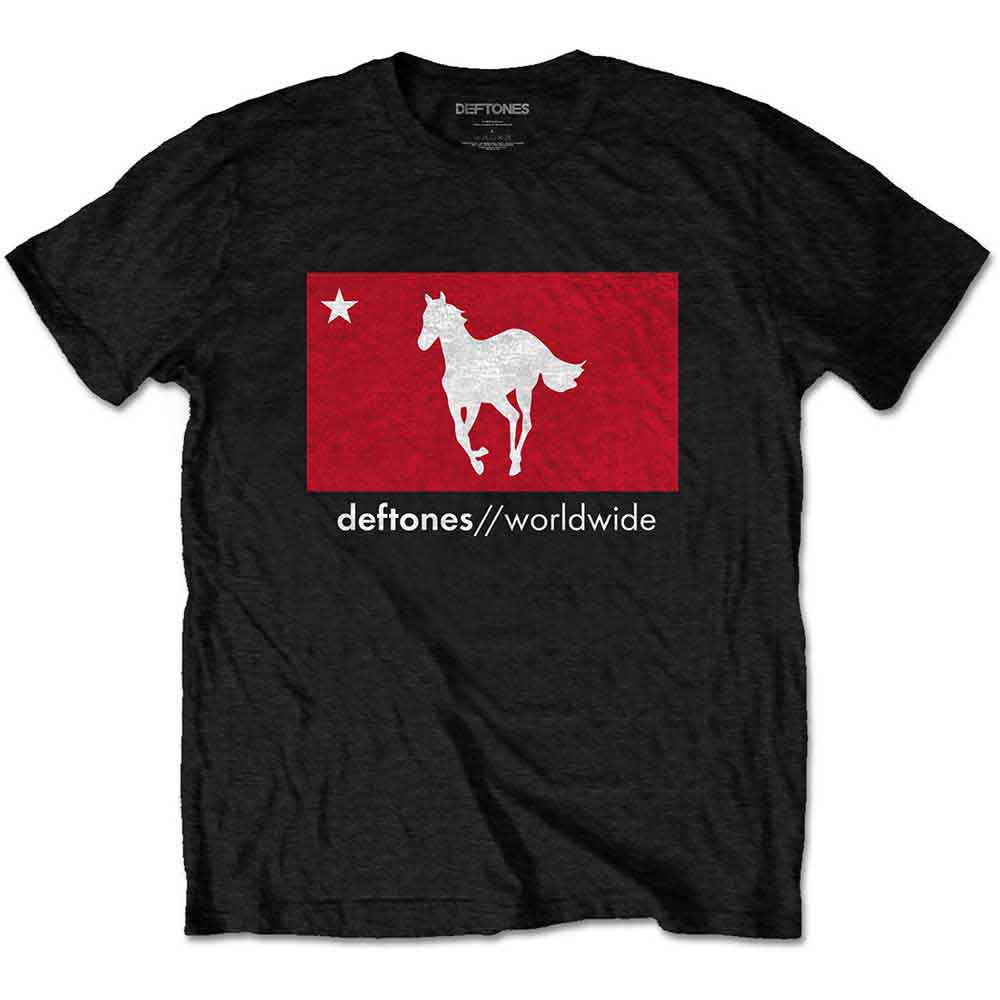 Deftones Unisex T-Shirt: Star &amp; Pony (Black)