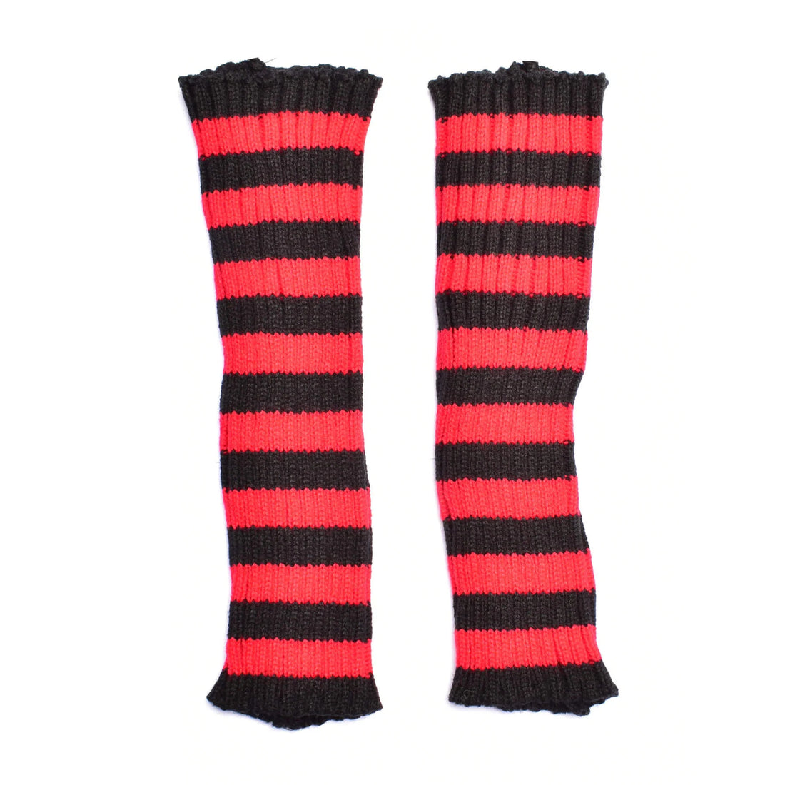 Tilly Armwarmers (Black/Red Stripes) (✦ Poizen Industries)