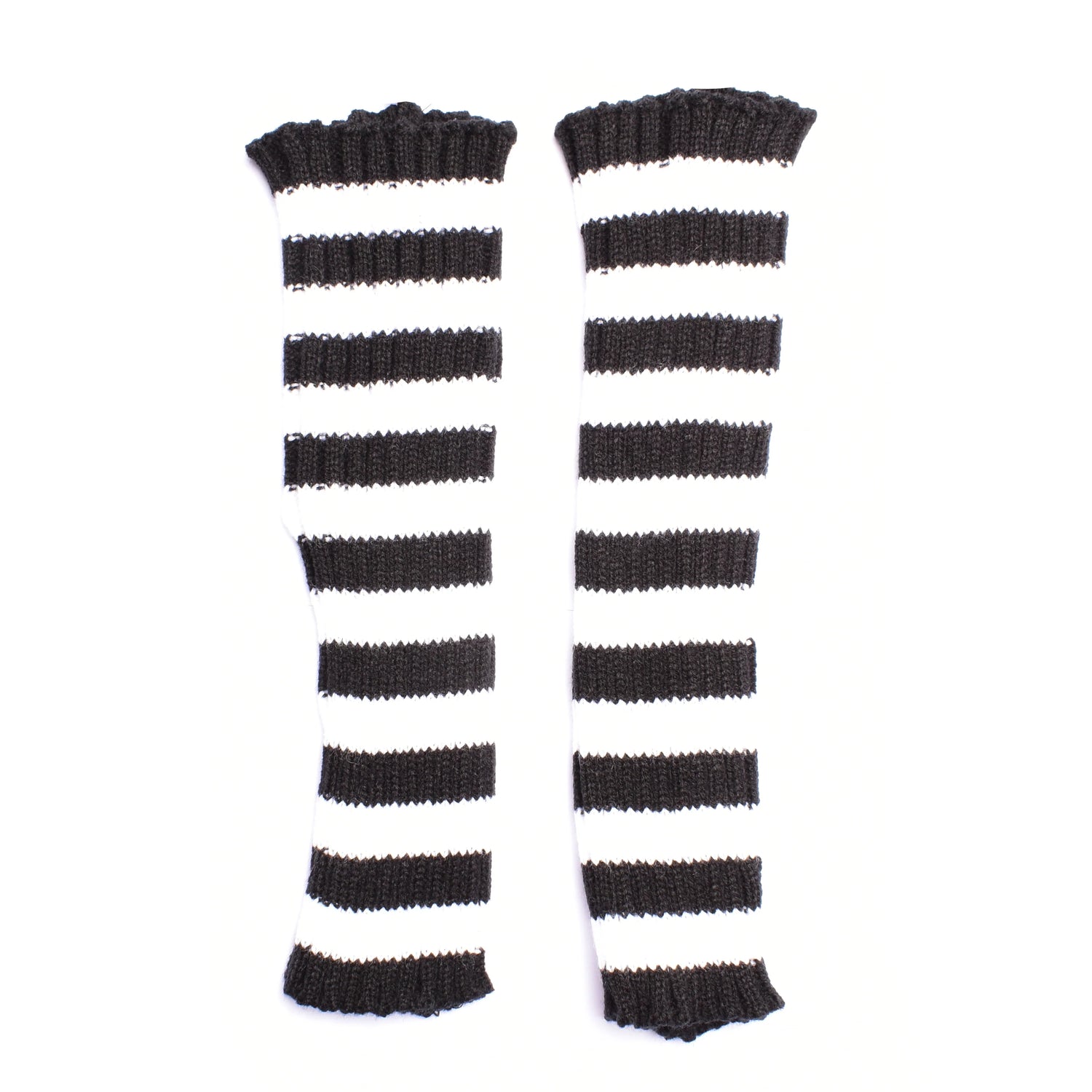 Tilly Armwarmers (Black/White Stripes) (✦ Poizen Industries)