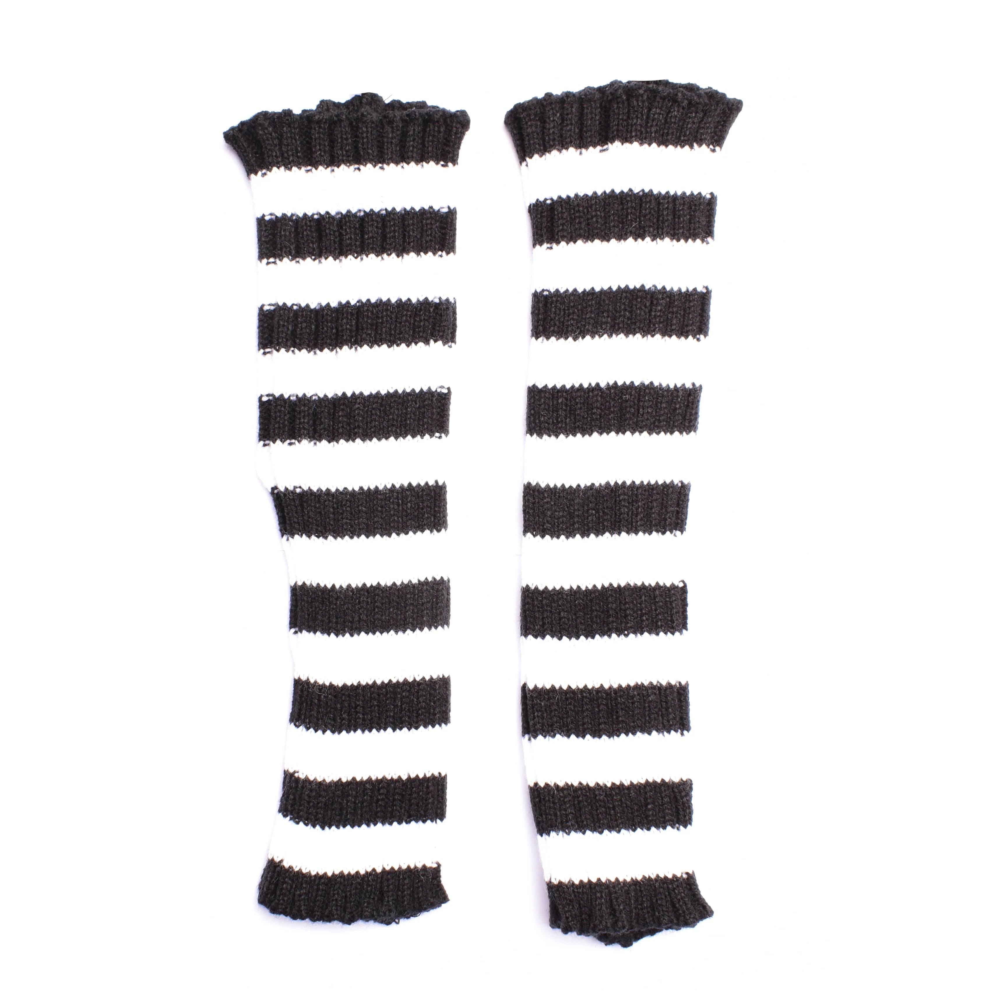 Tilly Armwarmers (Black/White Stripes) (✦ Poizen Industries)
