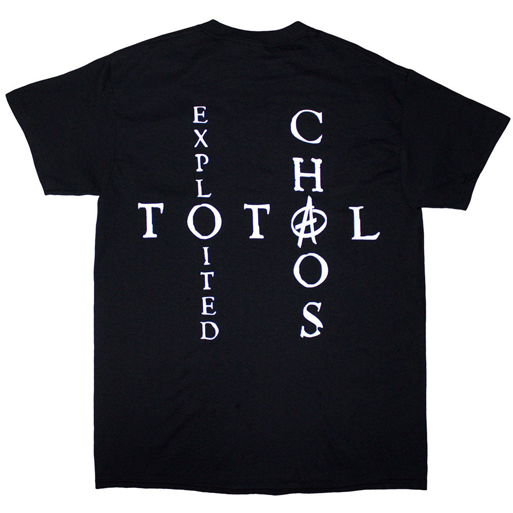 The Exploited Unisex T-Shirt: Mohican Skull (Black) (Back Print)