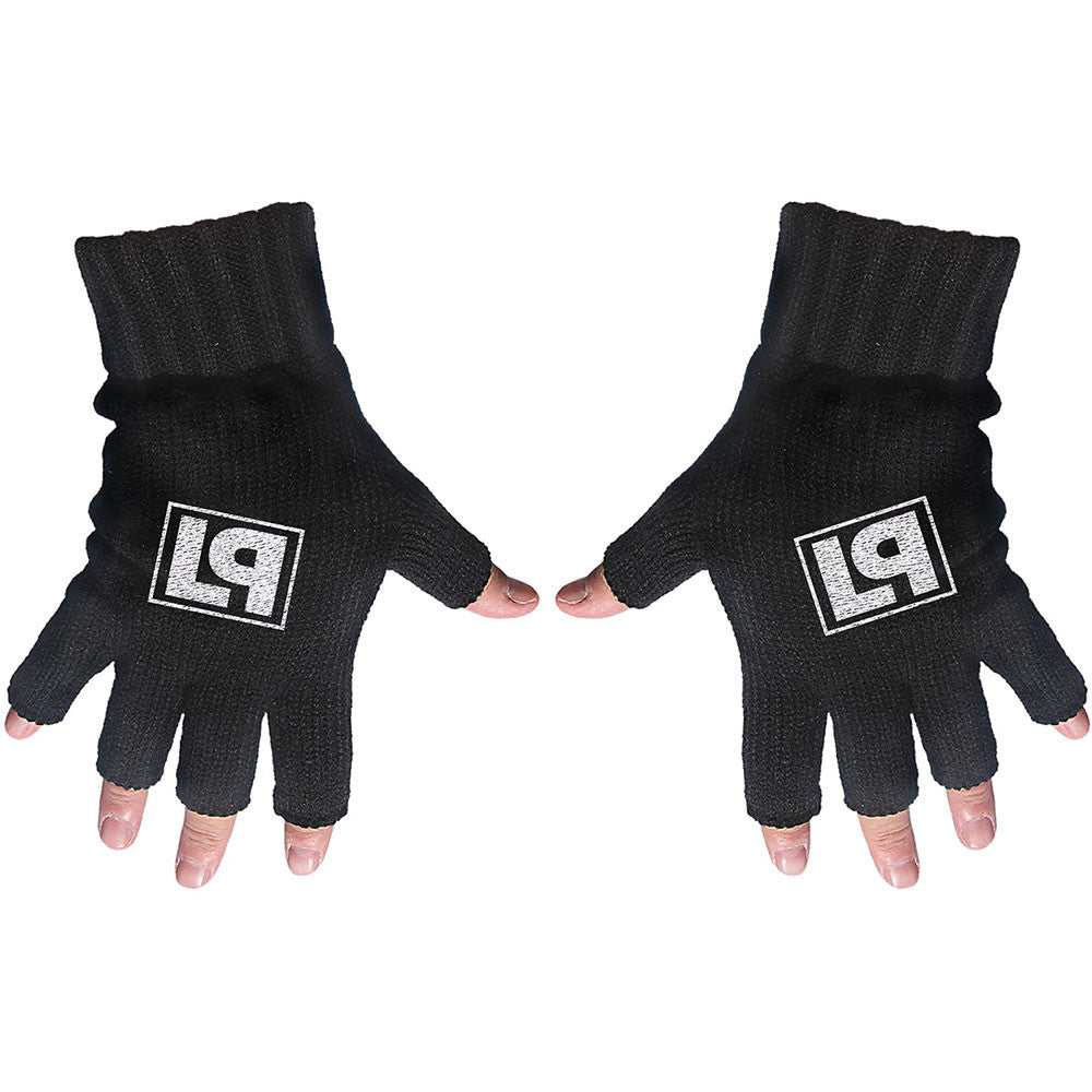 Linkin Park Unisex Fingerless Gloves: LP Logo (Black)