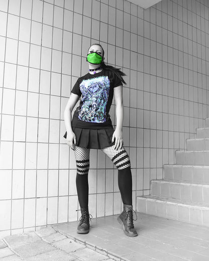 Fishnet Over The Knee Tights (Black)