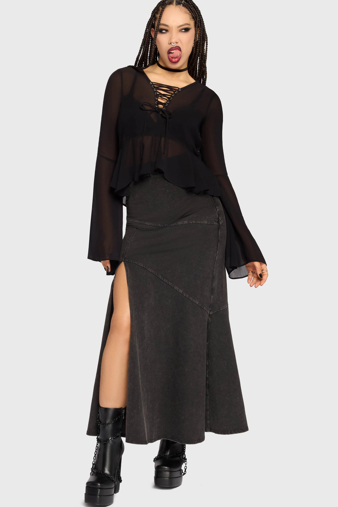 Gaia Adorned Long Sleeve Top (✦ Killstar)