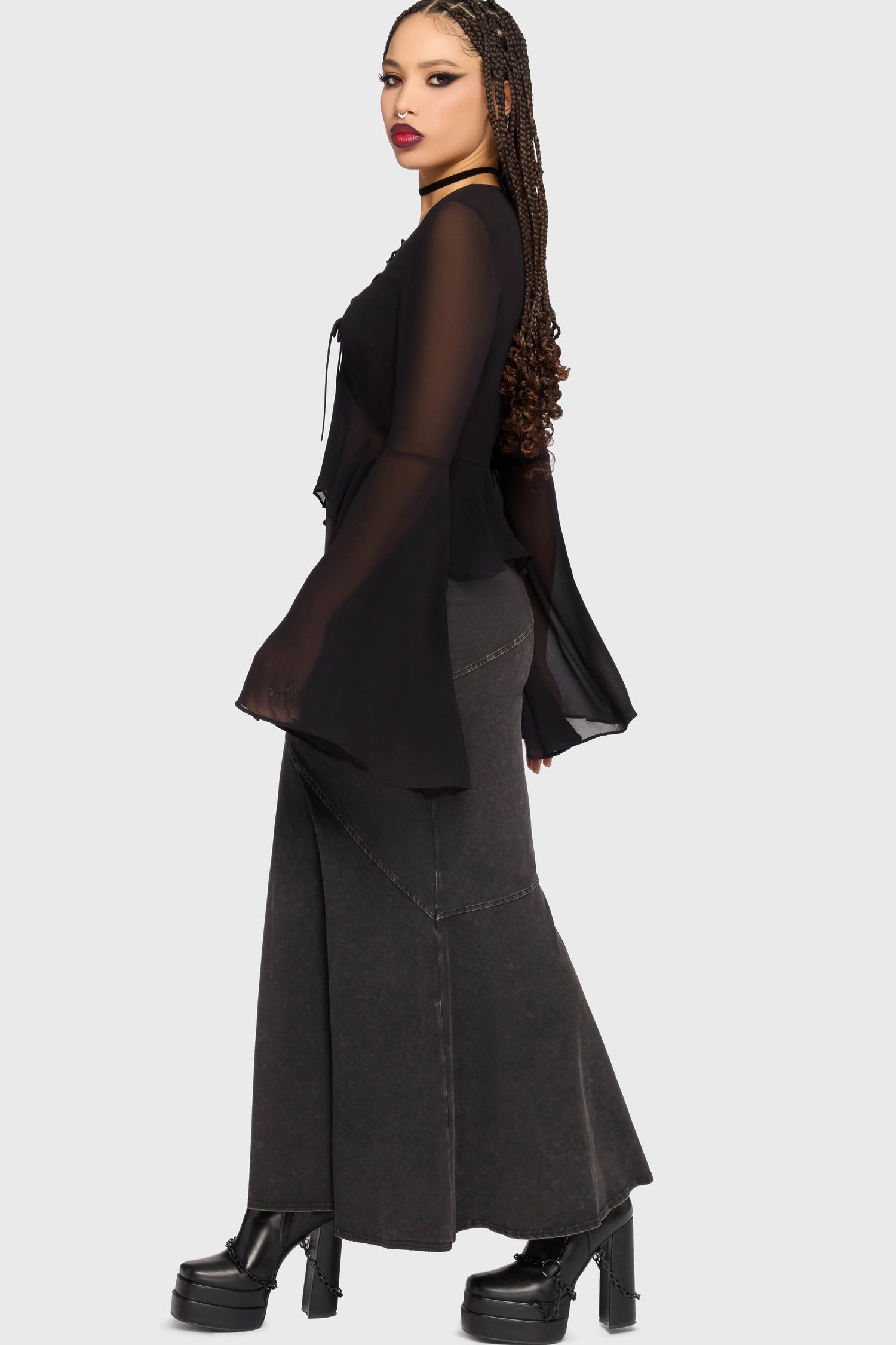 Gaia Adorned Long Sleeve Top (✦ Killstar)
