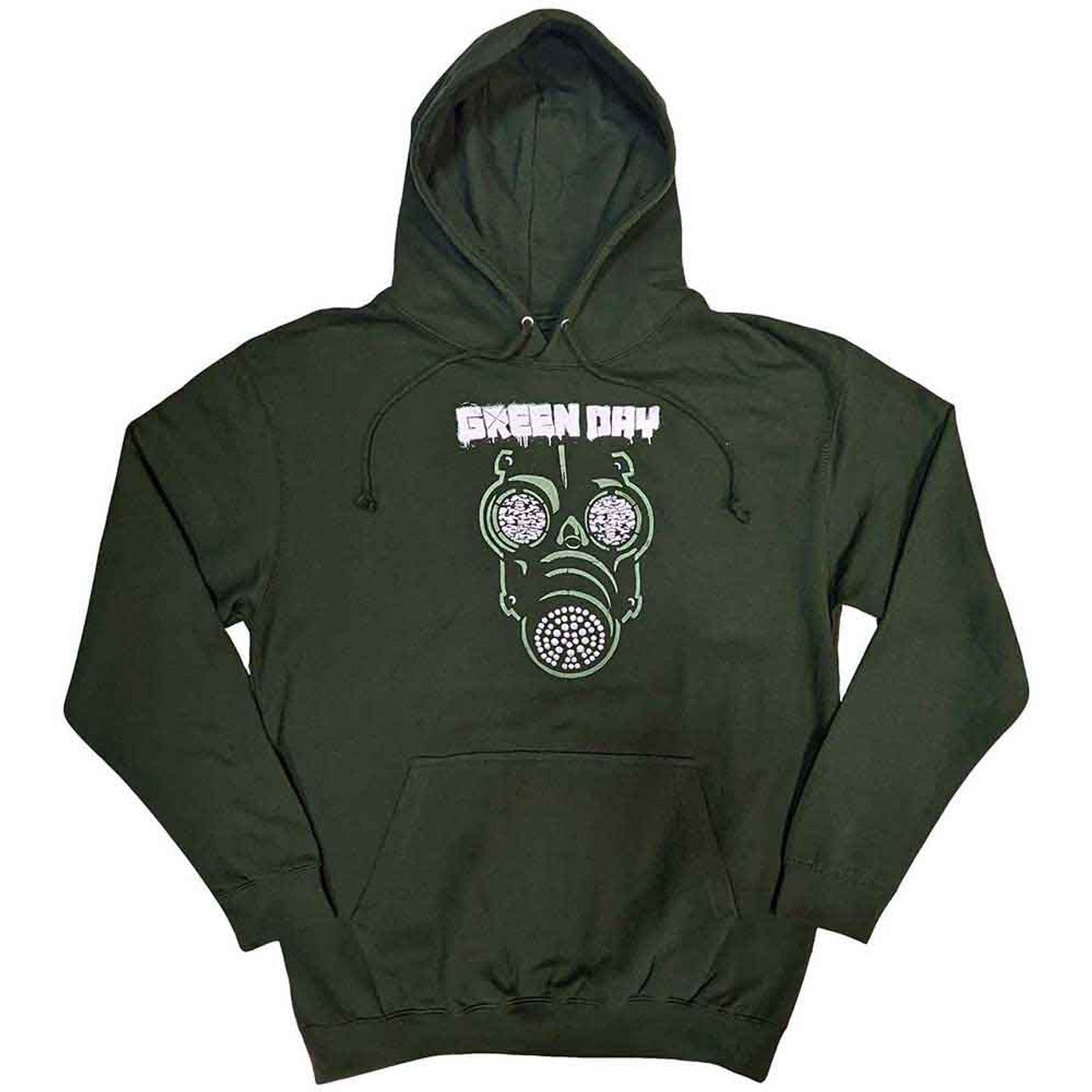 Green Day Unisex Pullover Hoodie: Green Mask (Green) 