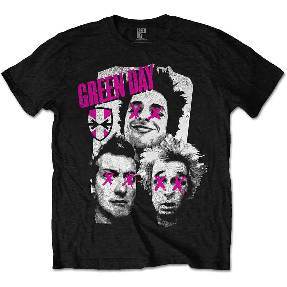 Green Day Unisex T-Shirt: Patchwork (Black)