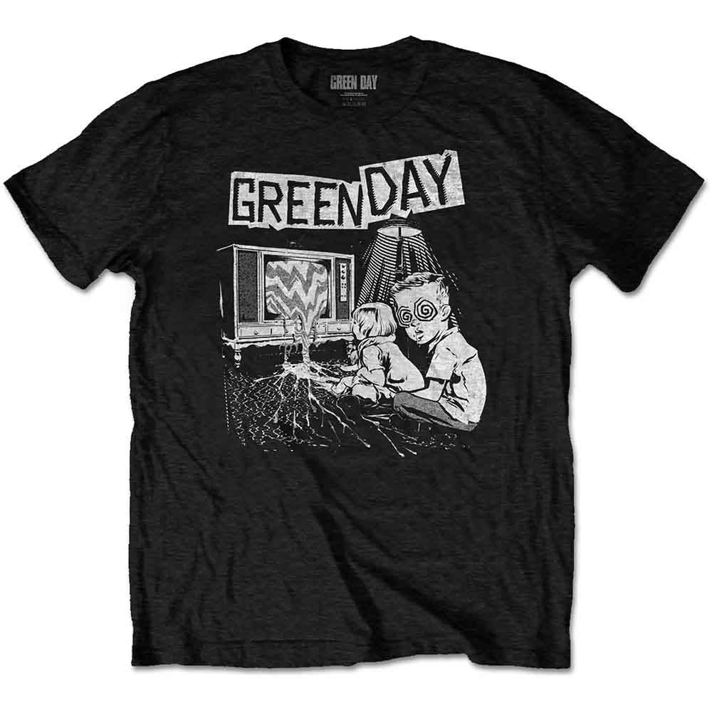 Green Day Unisex T-Shirt: TV Wasteland (Black)