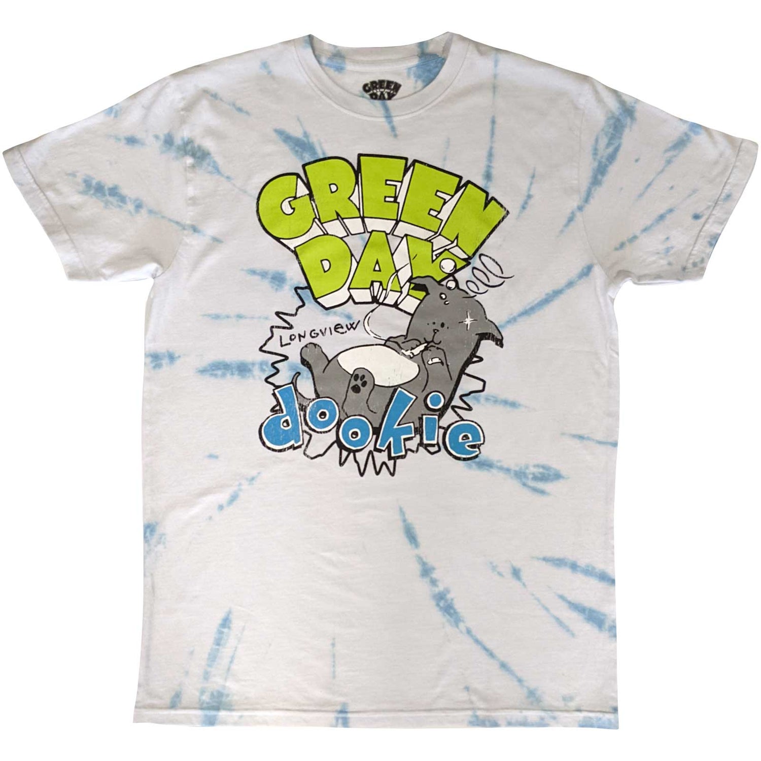 Green Day Unisex T-Shirt: Dookie Longview (White) (Wash Collection)