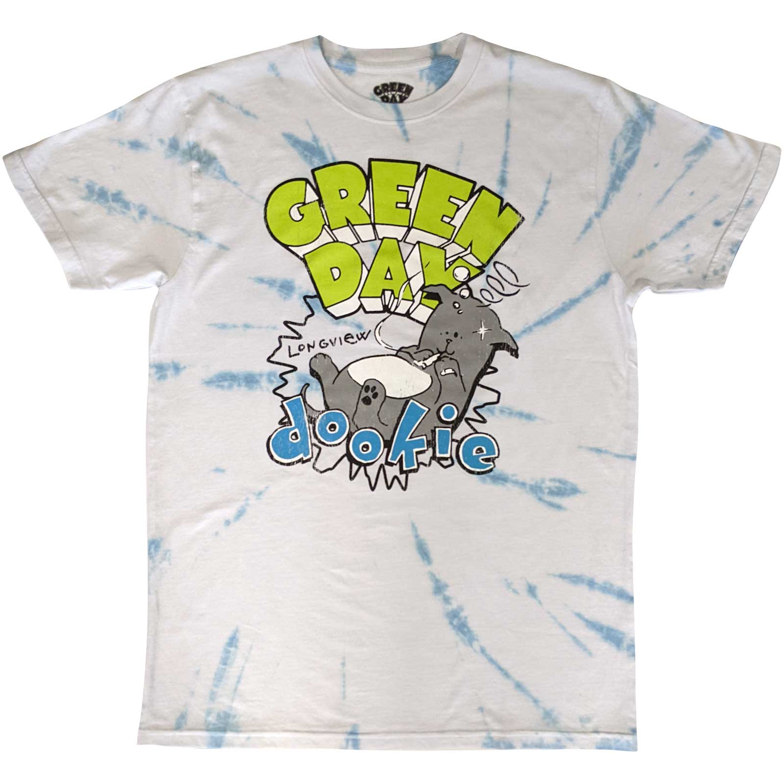 Green Day Unisex T-Shirt: Dookie Longview (White) (Wash Collection) 