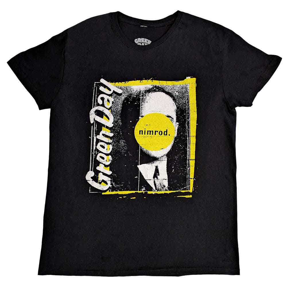 Green Day Unisex T-Shirt: Nimrod Tracklist (Black) (Back Print) 