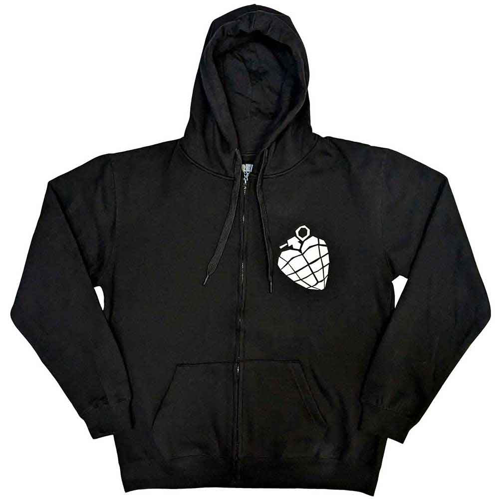 Green Day Unisex Zipped Hoodie: American Idiot The Musical (Black) (Back Print) 