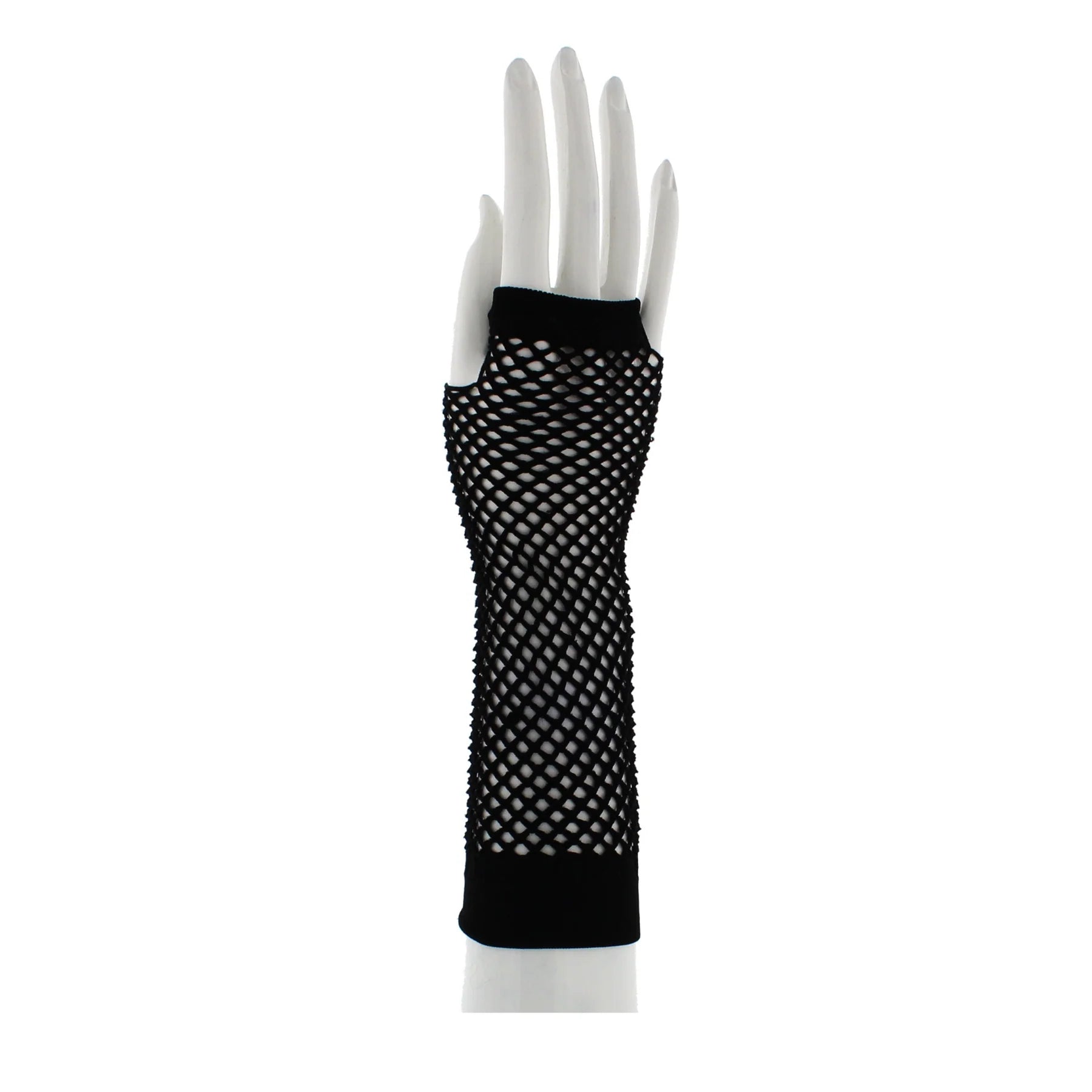 Long Fishnet Gloves (Black)