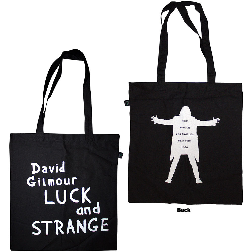 Pink Floyd David Gilmour Cotton Tote Bag: Luck &amp; Strange (Black) (Ex-Tour)
