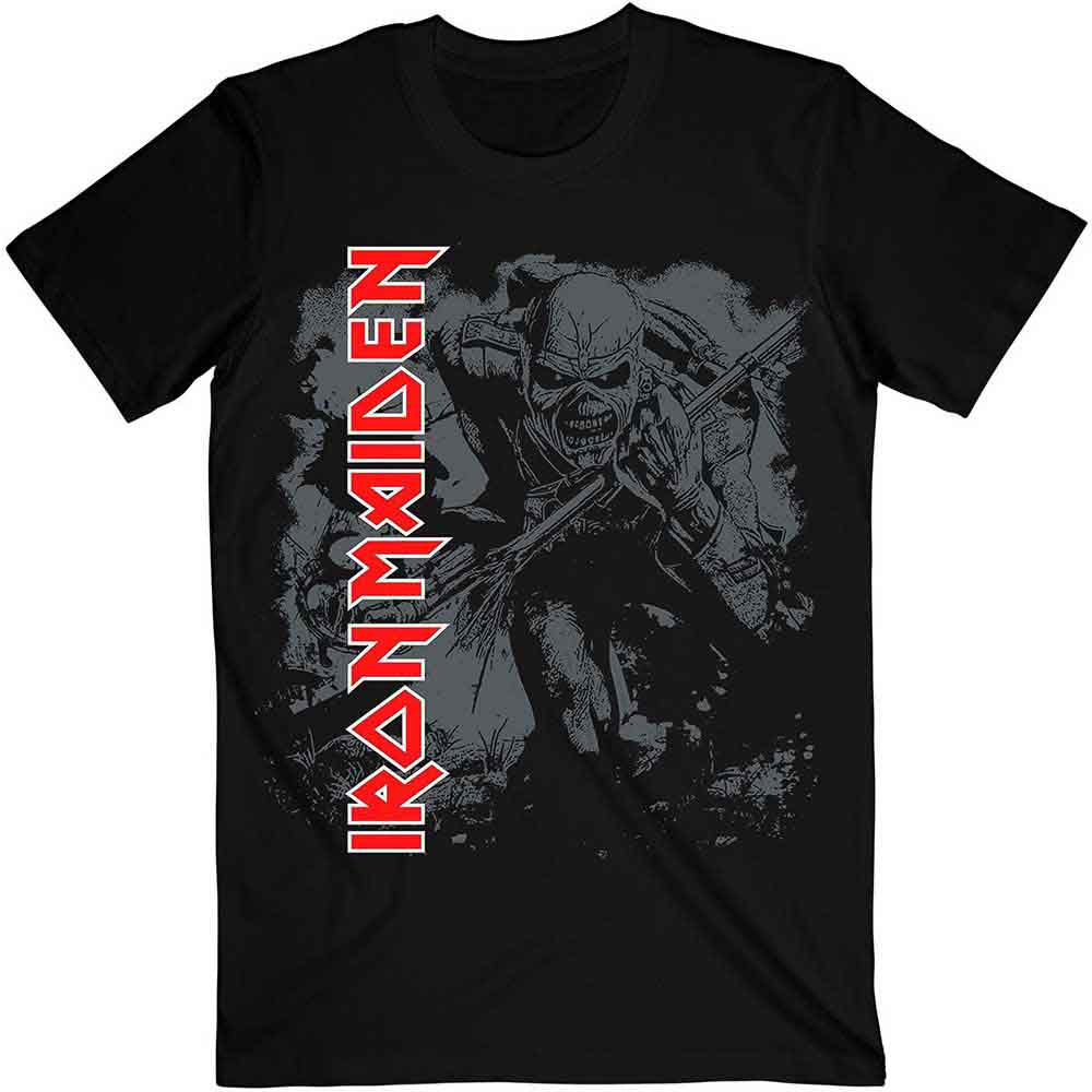 Iron Maiden Unisex T-Shirt: Hi-Contrast Trooper (Black)