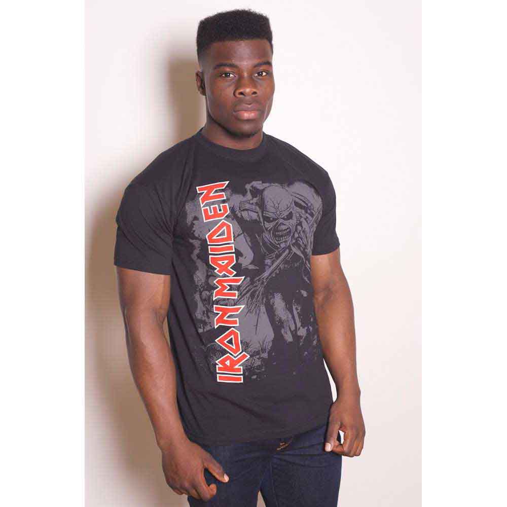 Iron Maiden Unisex T-Shirt: Hi-Contrast Trooper (Black)