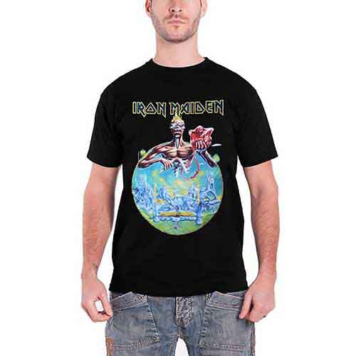 Iron Maiden Unisex T-Shirt: England 2014 Tour (Black) (Back Print)